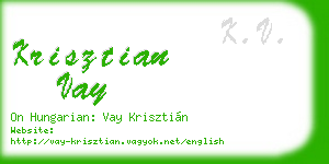 krisztian vay business card